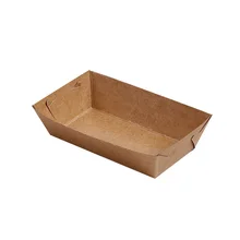 50 шт. бумажный поднос для подачи пищи крафт одноразовые формы лодки закуски открытый коробка картофель фри курица коробка для ресторана кухня