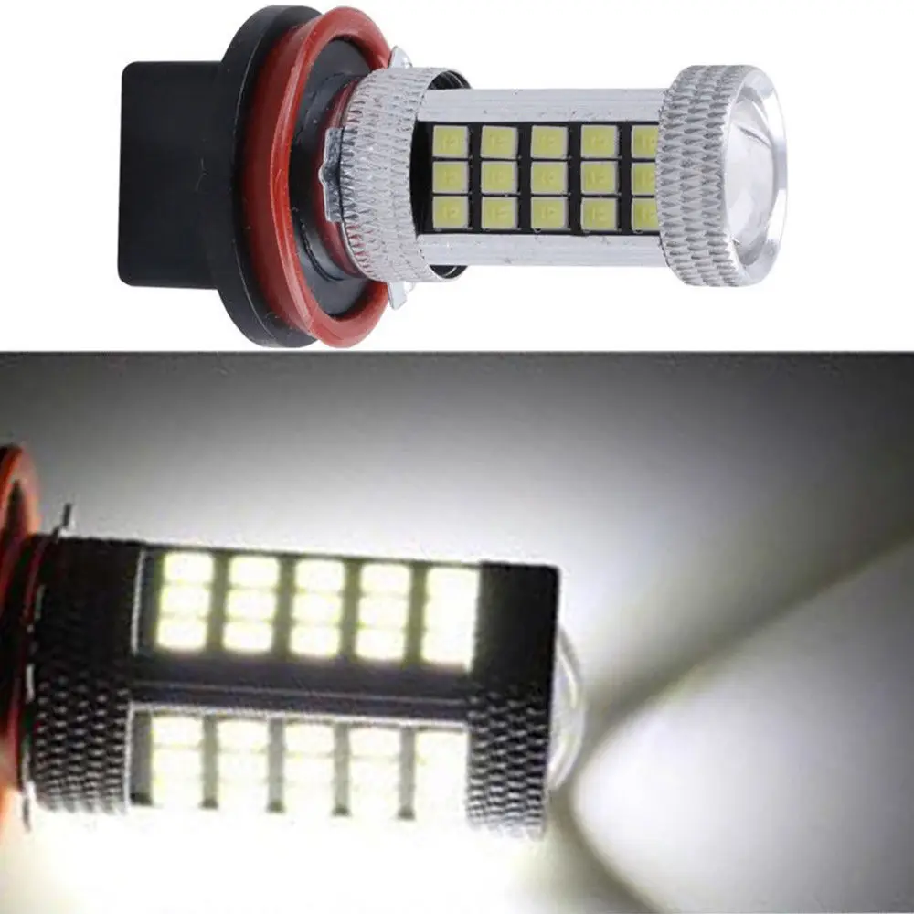 

2Pcs H11 H8 Canbus Error Free Fog Light 66 SMD LED White 2835 Bulb 6000K Car Lights