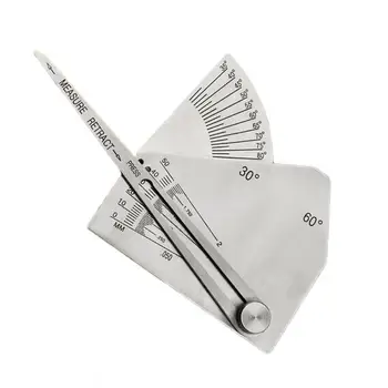 

Fillet Weld Gauge Stainless Steel Weld Inspection Ruler Mechanical Thread Debugging Measuring Tool
