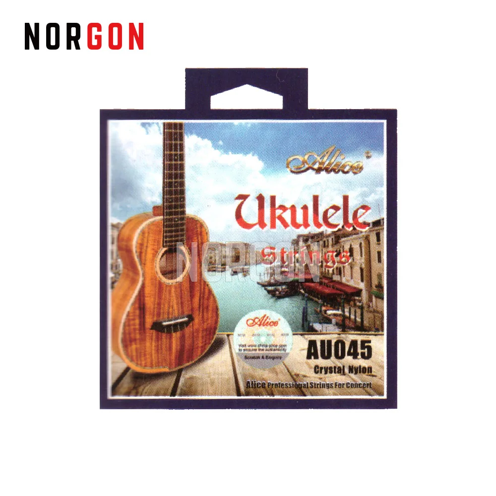 

Alice Ukulele Strings Crystal Nylon String 21"-26" Anti-rust Coating for Soprano/Concert/Tenor/Baritone AU045