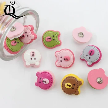 

12pcs Cartoon bear Resins Hair DIY Craft Planar Accessories Decoration Gifts resin buttons Sewing Accessories for Children kids