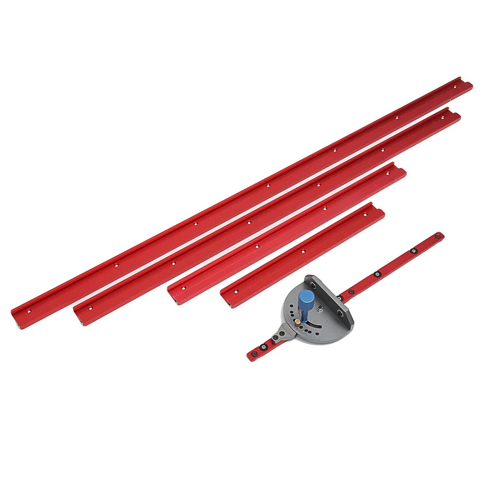400-1200mm الأحمر سبائك الألومنيوم 45 نوع T-المسار النجارة T-فتحة ميتري المسار/الجدول رأى راوتر ميتري قياس