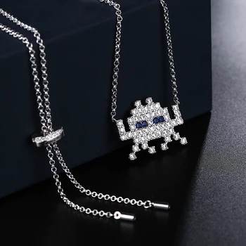 

UMGODLY New Arrival Luxury Cubic Zirconia lightning Necklace Space Shooter Silver Color Pendant Women Fashion Jewelry Gift
