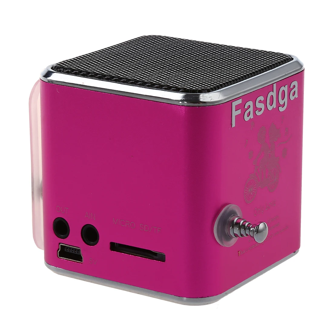 Fasdga TD V26 портативный цифровой мини динамик с FM антенна (розовый)|Портативные