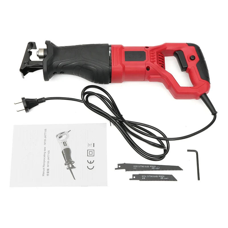 

750W Electric Saw Reciprocating Saw Multi-function Power Tool For Wood Metal Electric Trimmer Woodworking Tools With 2 Blades