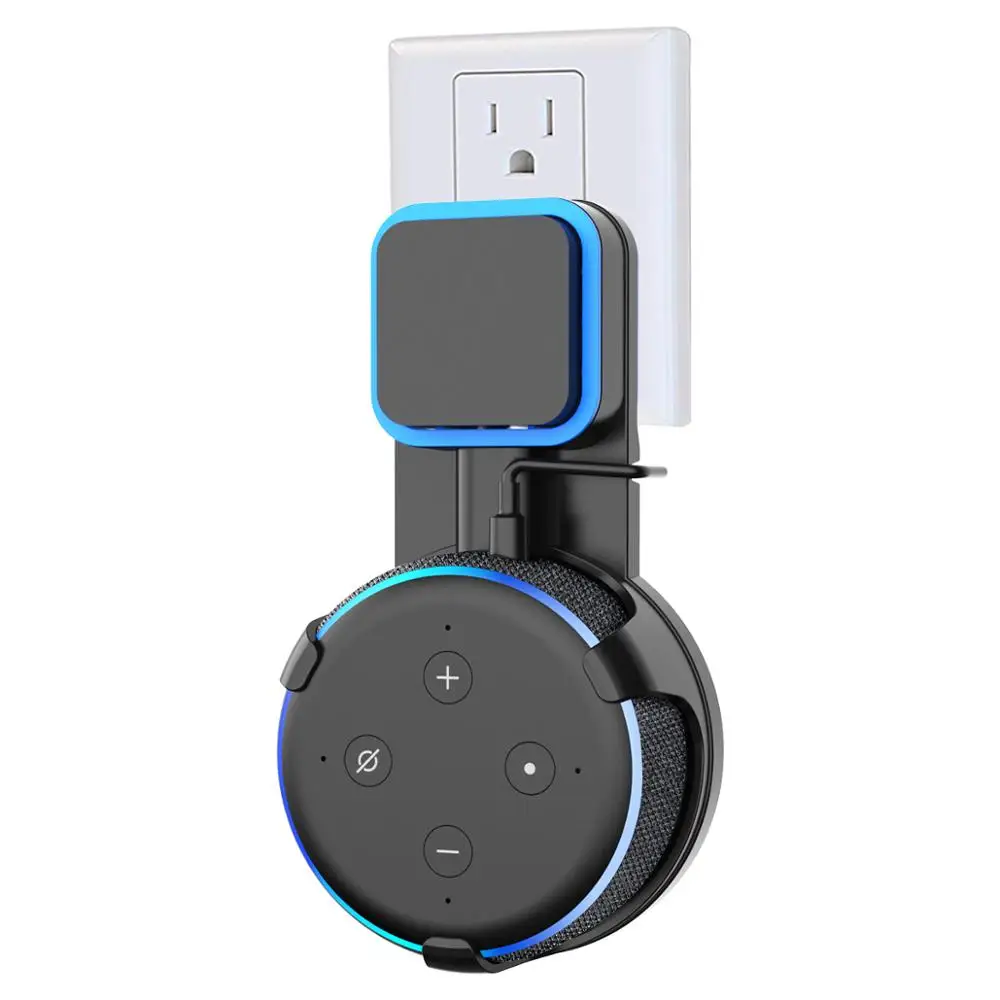 

For Echo Dot 3rd generation Wall Mount Outlet Hanger Stand Holder Case Plug, Plug-in Mount Stand work with Amazon Echo Dot 3
