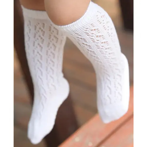 

Cute Children's Knee High Socks for Toddlers Kids Baby Girls Solid Cotton Princess Dress Ballet Long Sock leg warmer Winter