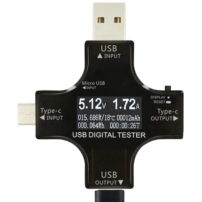 Colorful Usb Tester Wireless Bluetooth Type-C Pd Digital Voltmeter Vurrent Meter Ammeter Voltage Usb Current Tester Measuremen