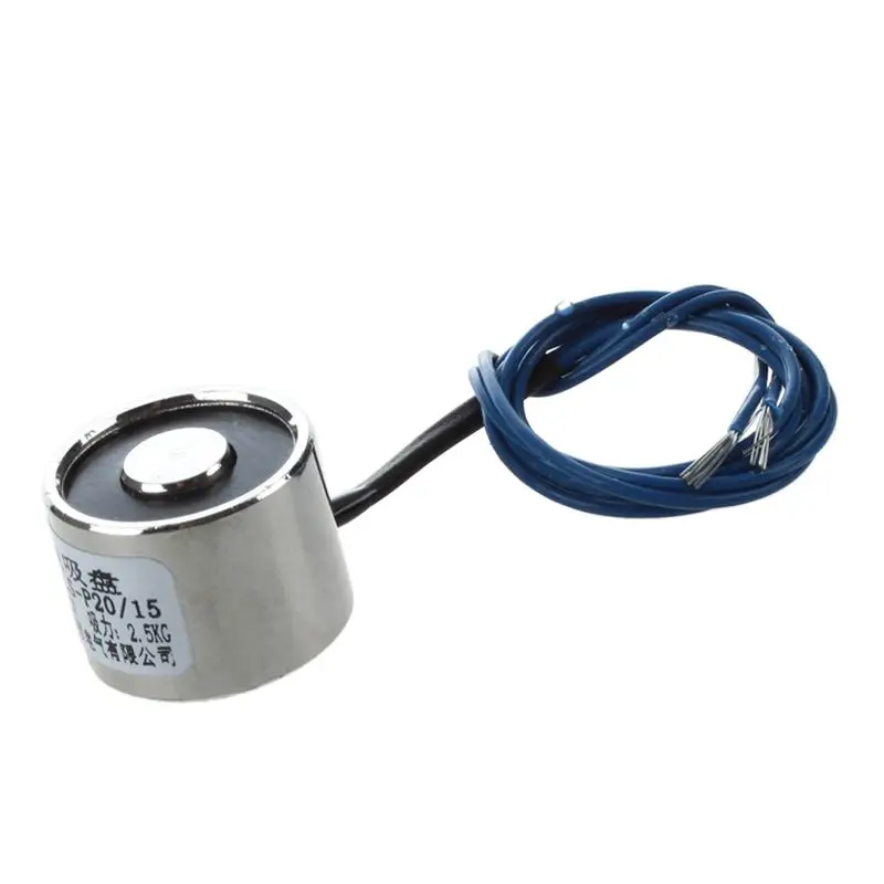 

20x15mm DC Electro Holding Magnet Force 2.5Kg 12V w 18.5cm Cable