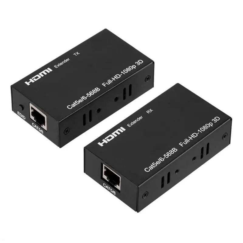 

60m HDMI Extender 1080P 3D Transmitter Receiver RJ45 Ethernet Converter