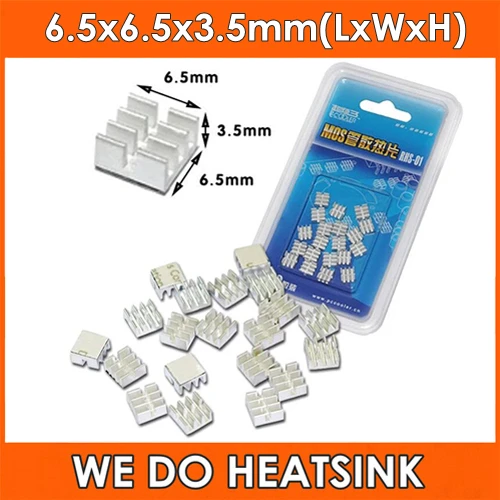 

20Pcs/Pack Ram MOS Aluminum RHS-01 Heat Sink 6.5x6.5x3.5mm For Heatsink Radiator Chipset Memory Cooler