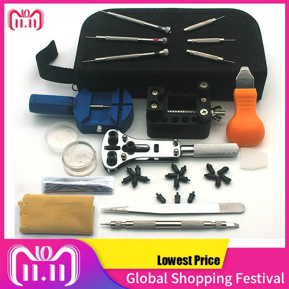 

Watch Repair Tool Kit Set Watch Tools Watch Opener Link Spring Bar Remover Tools Cleaning Cloth Screwdriver Set Link Pins reloj