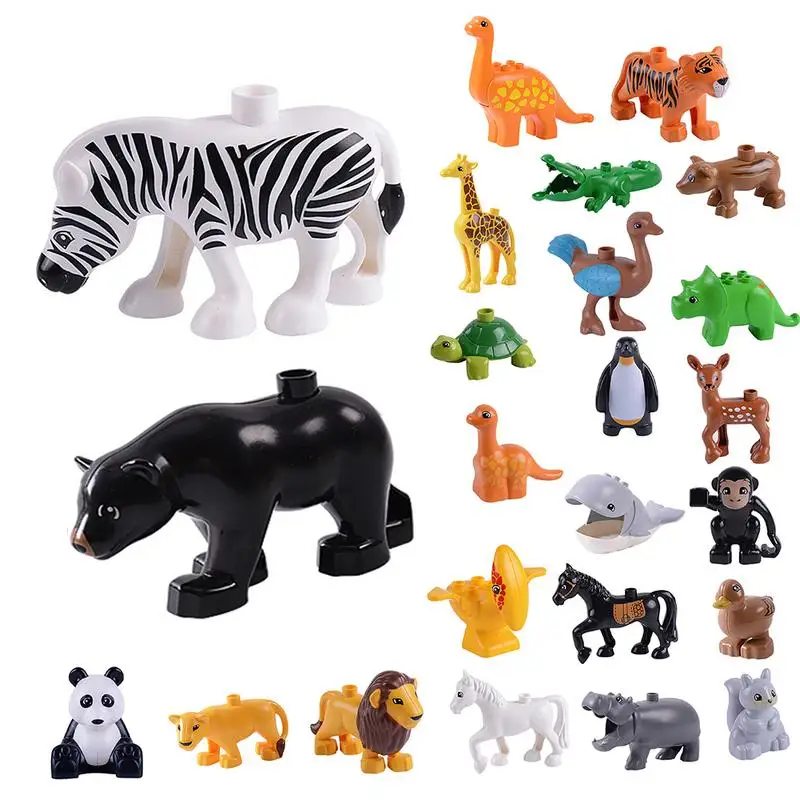 

DIY Animal Dinosaur Series Big Model Building Block Sets Elephant Monkey Horse Children's Educational Toys Children's Gift