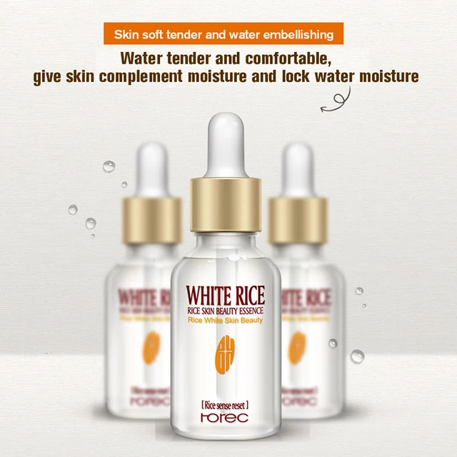 HOREC Anti Wrinkle White Rice Whitening Serum Anti Aging Face Moisturizing Cream Face Fine Lines Acne Treatment Skin Care 15ml