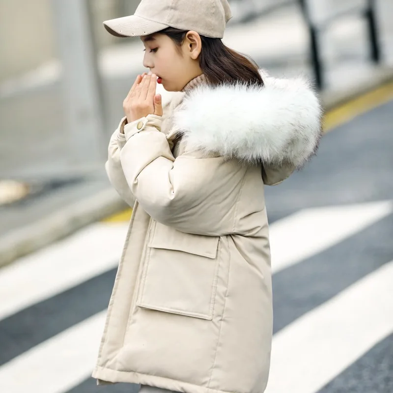 

2018 new Children Outerwear Winter coat Girls clothing Warm Thicken Down Jacket Kids Hoodie parka Fur Clothes Russia Snow Wear