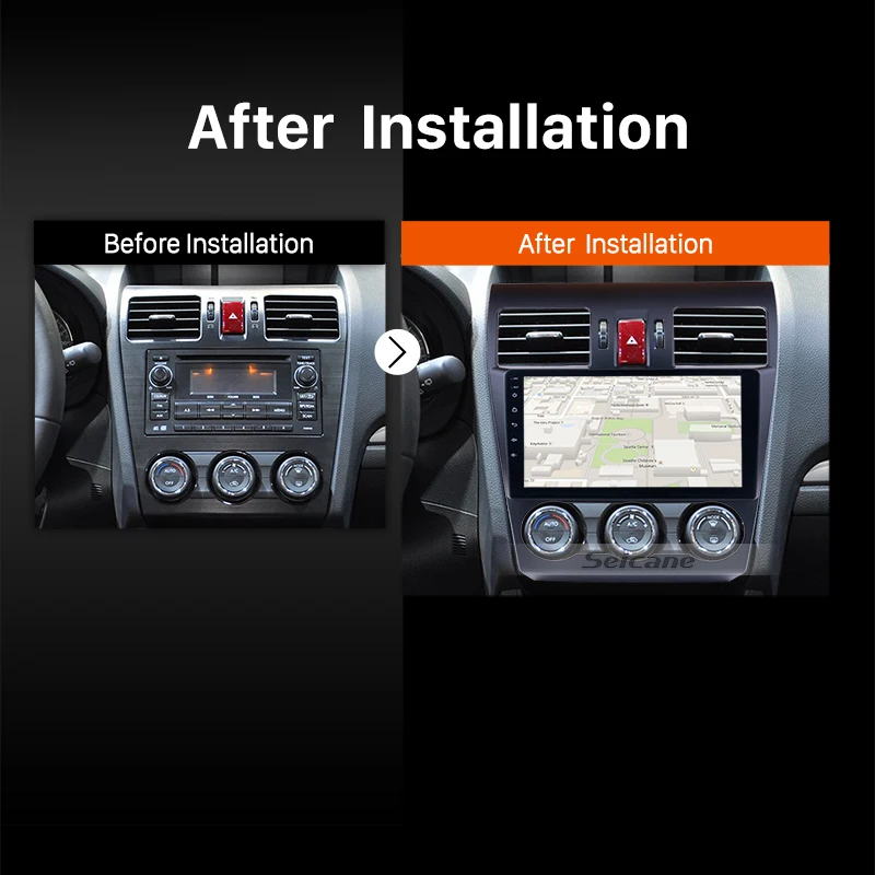 Perfect Seicane Android 8.1 9" 2Din Car Radio For 2015 Subaru Forester GPS Navigation Touchscreen Multimedia Player Wifi Head Unit DVR 4