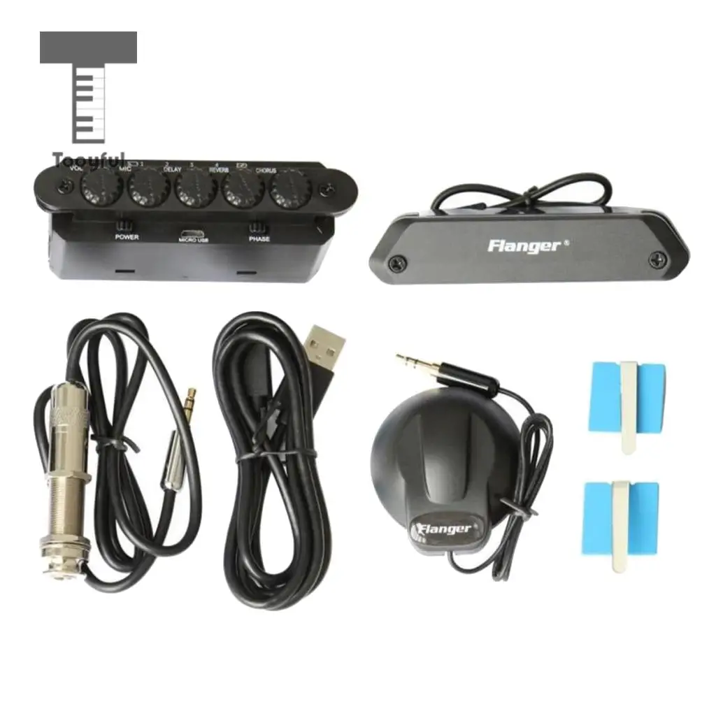 

Guitar Resonance Pickup Multi-function Guitar Pickup with Endpin Jack for Microphone Speaker