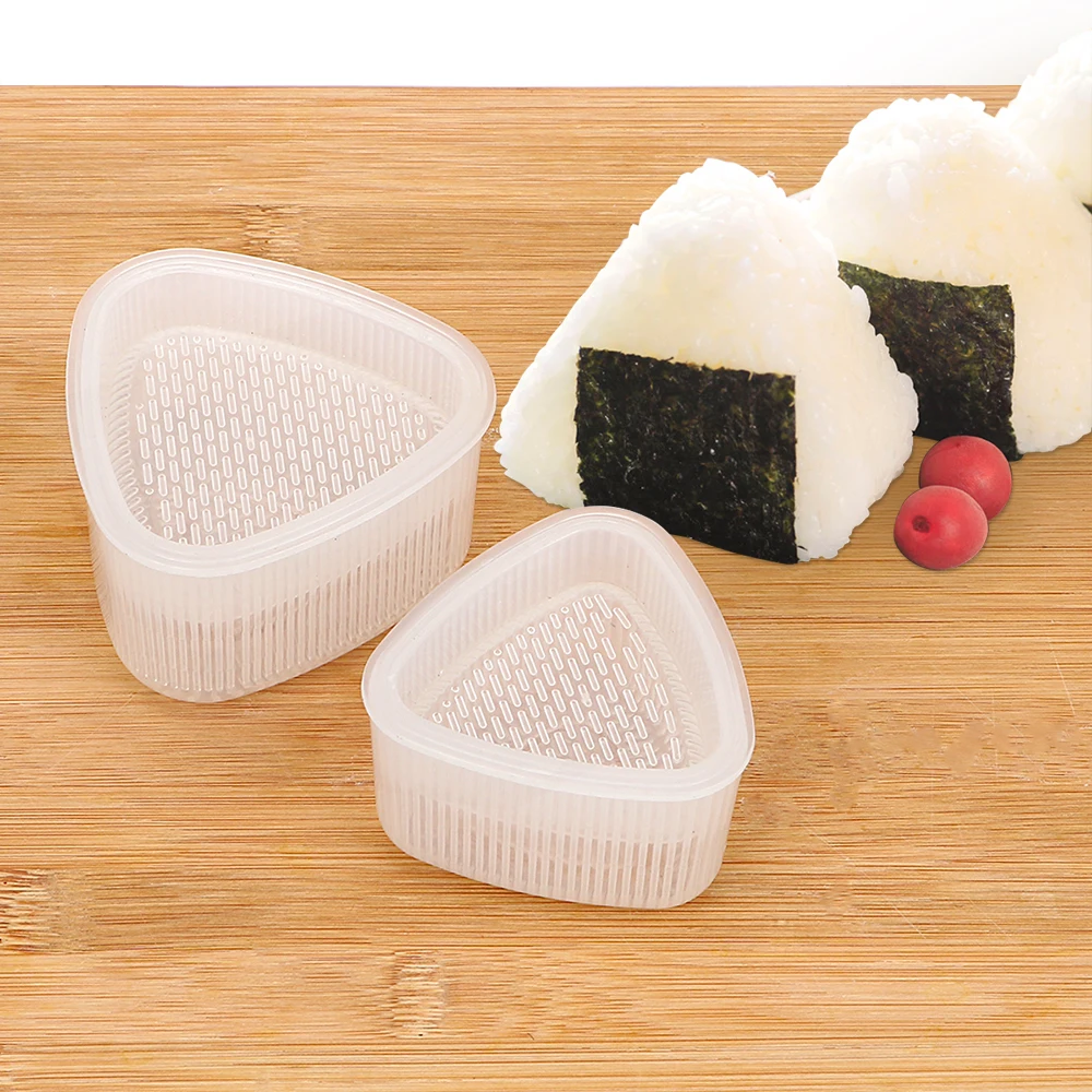 

DIY Bento Tools Transparent 2Pcs/set Triangle Rice Ball Maker Sushi Onigiri Mold Food Press