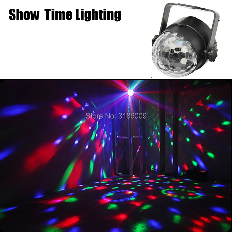 Мини dj диско СИД RGB 3 Вт кристалл магический шар источника питания от USB для дома