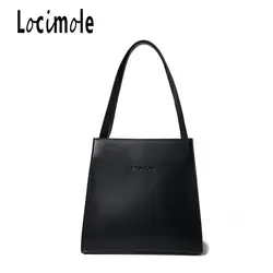 Locimole простой кожаный для женщин сумка сумки на плечо леди большой ёмкость практические Женская bolsa feminina LBIW326 PM49