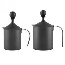 400 мл 800 мл нержавеющая сталь ручной двойной сетки молочный пенообразователь Кофе кувшины для молока машина