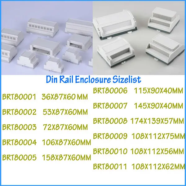Din rail enclosures