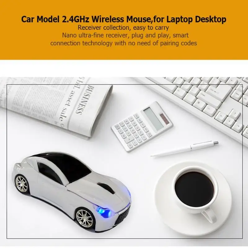 Модель автомобиля 2 4 ГГц беспроводная мышь регулируемая 1600DPI для ноутбука