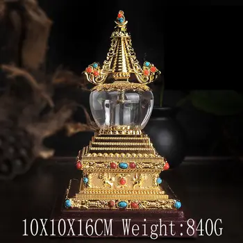 

Buddha Tibet Tibetan Buddhist Mikky Crystal Stupa Tower Divine Focus Ritual