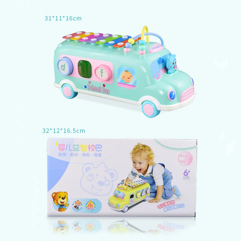 Baby Toys 0 12 13 24 Months Educational Musical Toys for Baby Toddlers School Bus Car Girl Boy Toys rinquedos Para Bebe Oyuncak