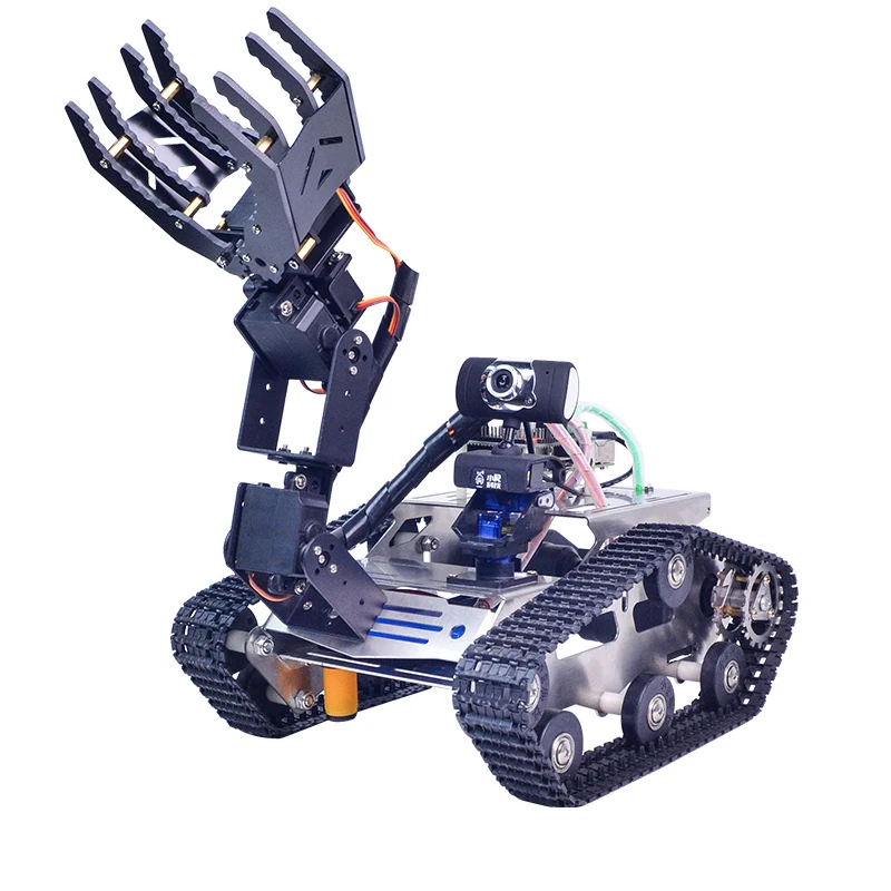 Xiao R WiFi Video Robot Arm Car with Gimbal Camera Pi 3 Built-in bluetooth Wifi Module Science RC T
