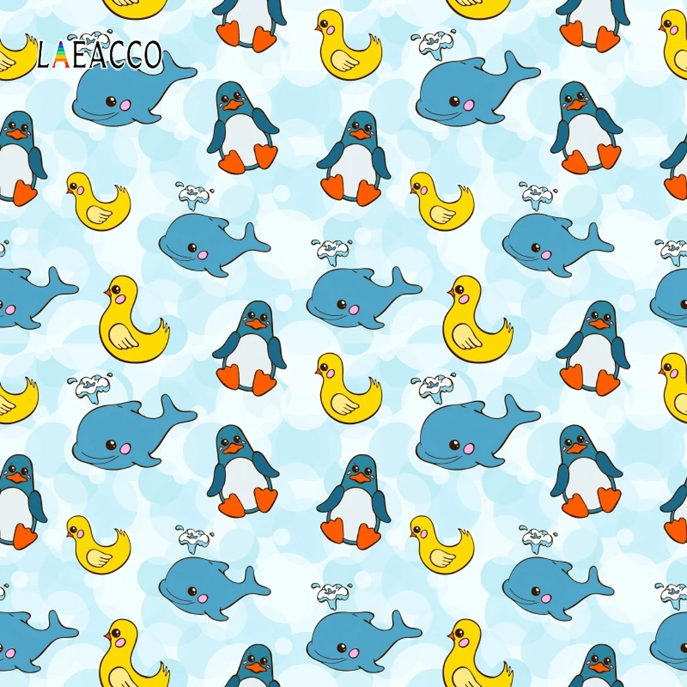 

Laeacco Cartoon Dolphin Pattern Backdrop Newborn Baby Photography Backgrounds Customized Photographic Backdrops For Photo Studio