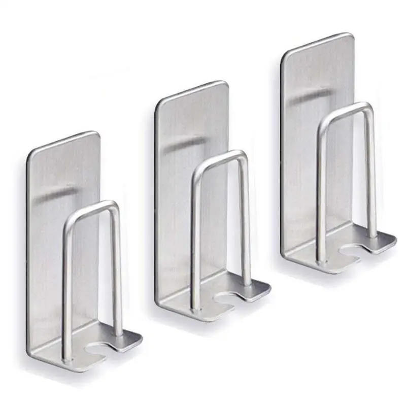 

Self-Adhesive Toothbrush Holder,Stainless Steel Wall Mounted Toothpaste Holder Organizer for Bathroom or Kitchen 3 Pack
