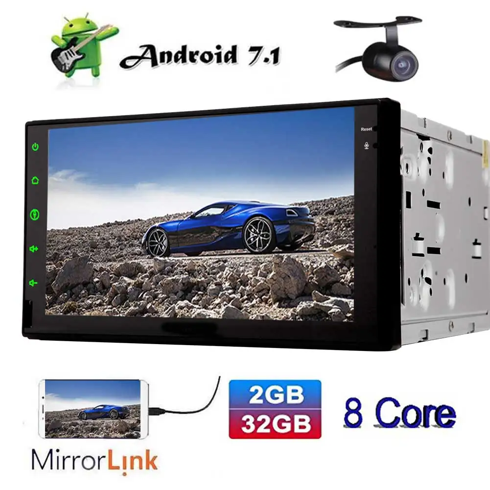 Автомобильный мультимедийный плеер с сенсорным экраном 2 DIN 7 0 Android 1 Bluetooth WiFi gps