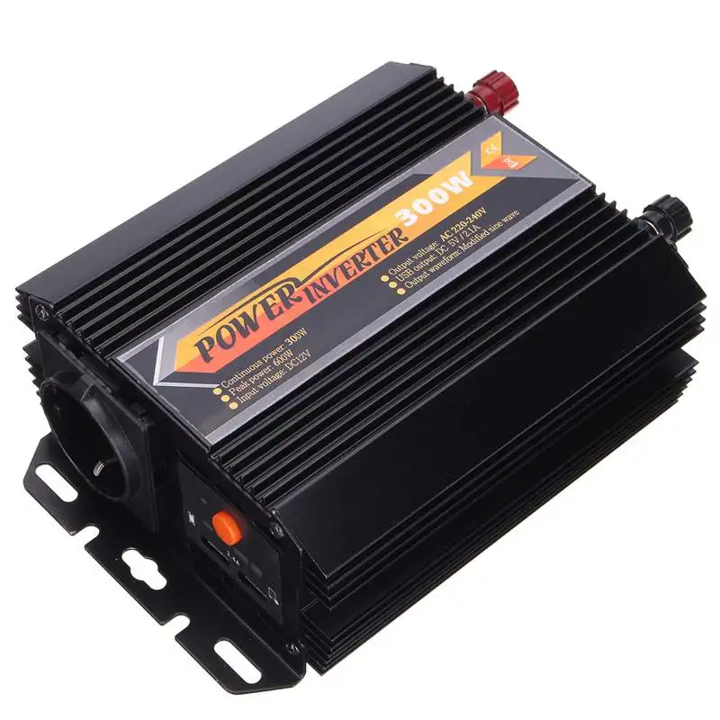 

Inverter Max 600 Watts 300W 12 V to AC 220 Volt Digital 2 USB Modified Sine Wave Converter Car Charge Converter Transformer