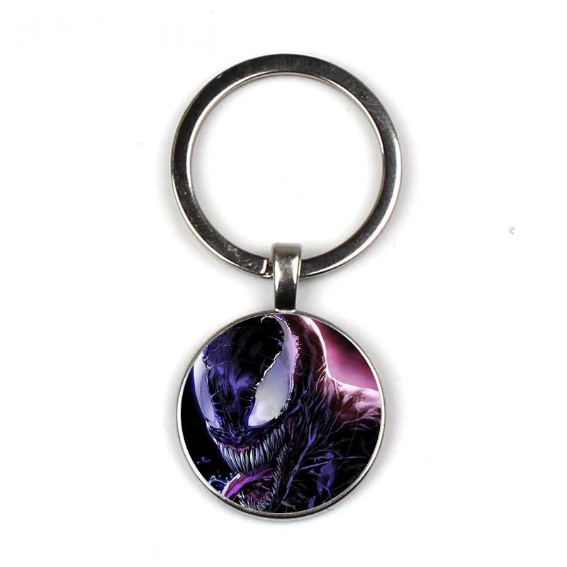 Venomous Guardian Portachiavi Vetro Tempo Gemma Portachiavi Gioielli Chiave Fai Da Te Foto Personalizzata Personalità Regalo, Portachiavi