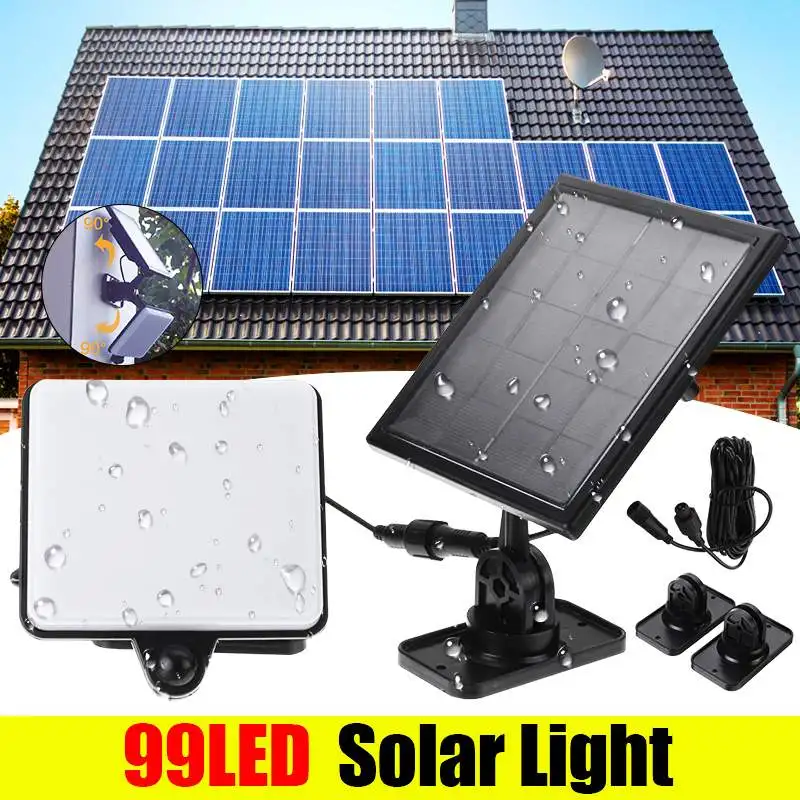 Waterproof 99 Led Solar Panel Motion Sensor Light Wall Lamp