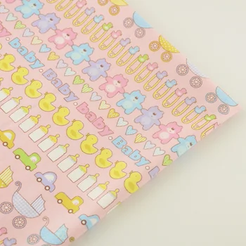 

Pink Printed Baby Designs Textile Sewing Cloth Fabrics Cotton Fabric Quilting Tela Bedding Scrapbooking Decoration Kids Dolls