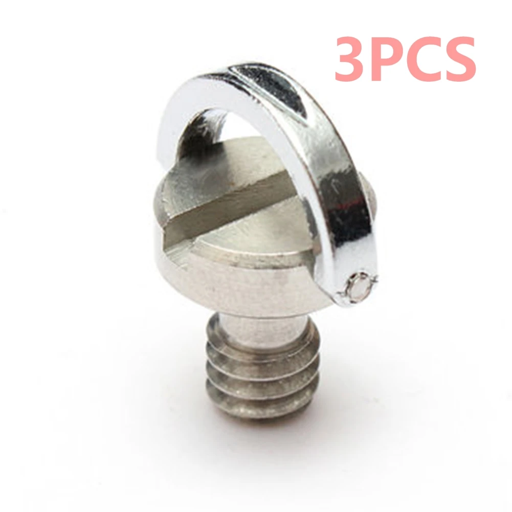 

3X 1/4" hinged D Ring Tripod Monopod Quick Release Plate Camera Screw Slotted