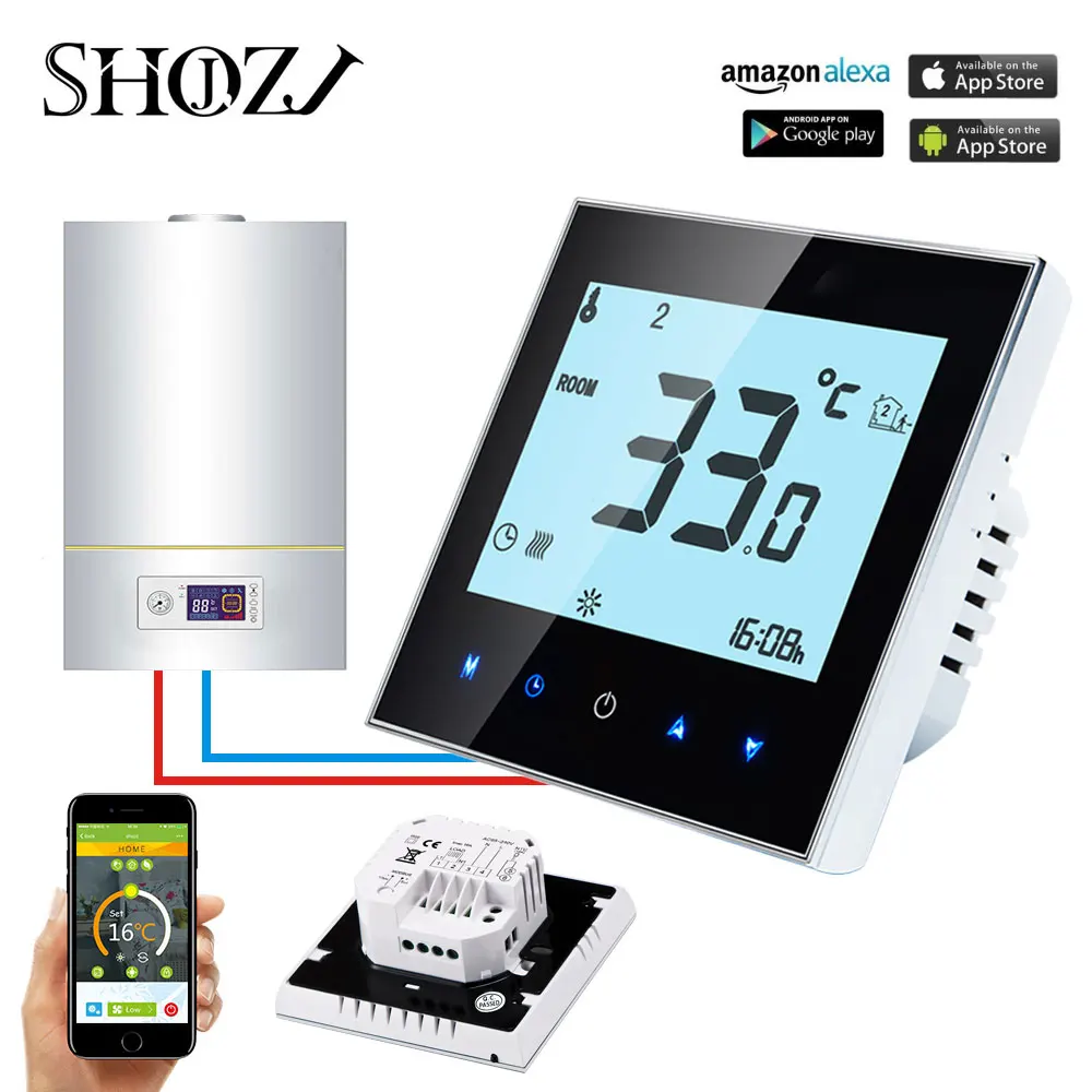 google home APP Wireless Room Thermostat Wall hung Gas Boiler Heating