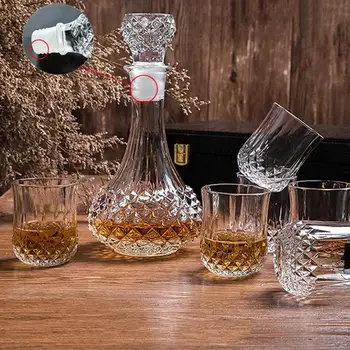 

Sealed With Lid Decanter Red Wine Bottle - Innovative Home Crystal Glass Drinking Vessel