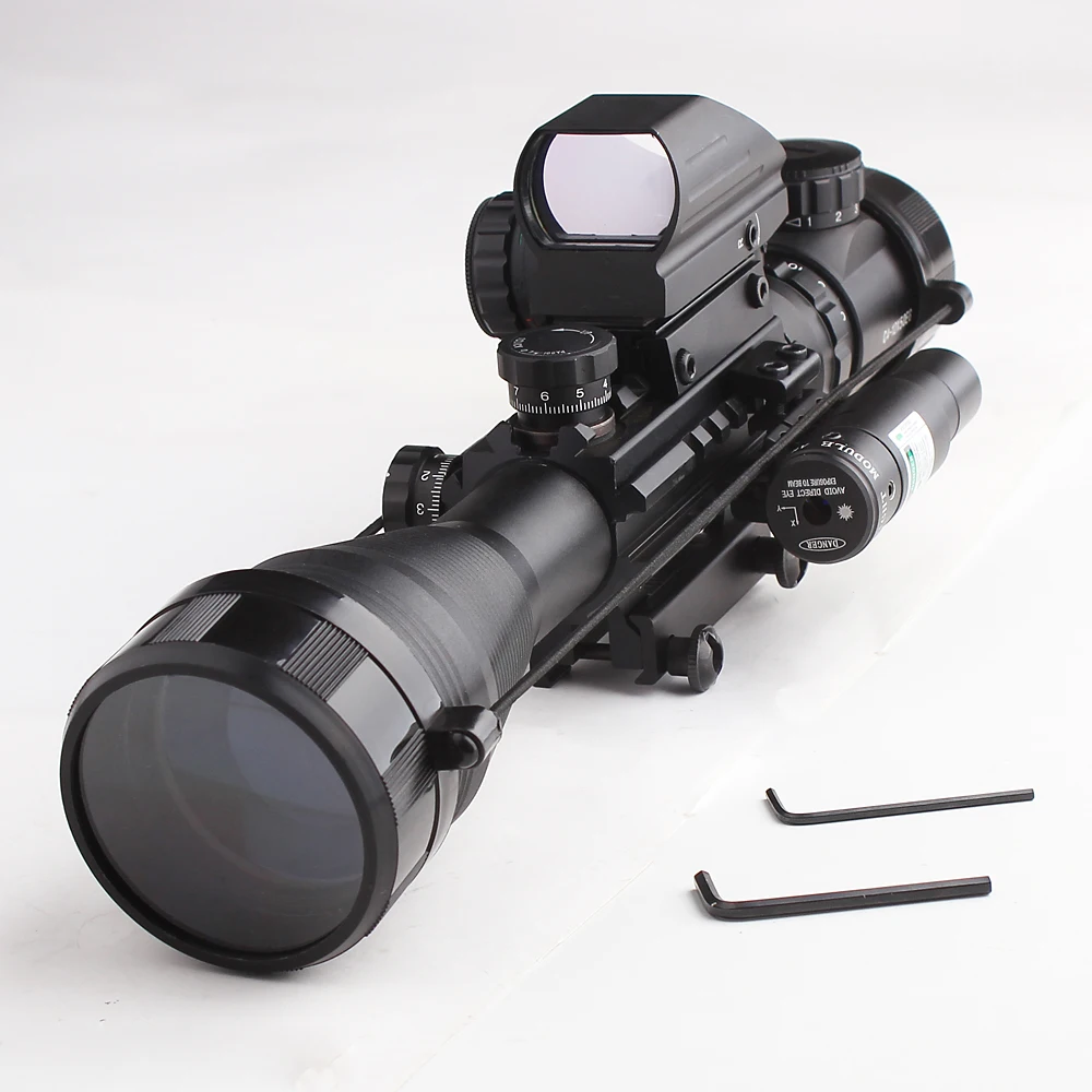 Прицел пистолет зеленый красный оптика точка 4 12X50EG Airsofts голографический Riflescope