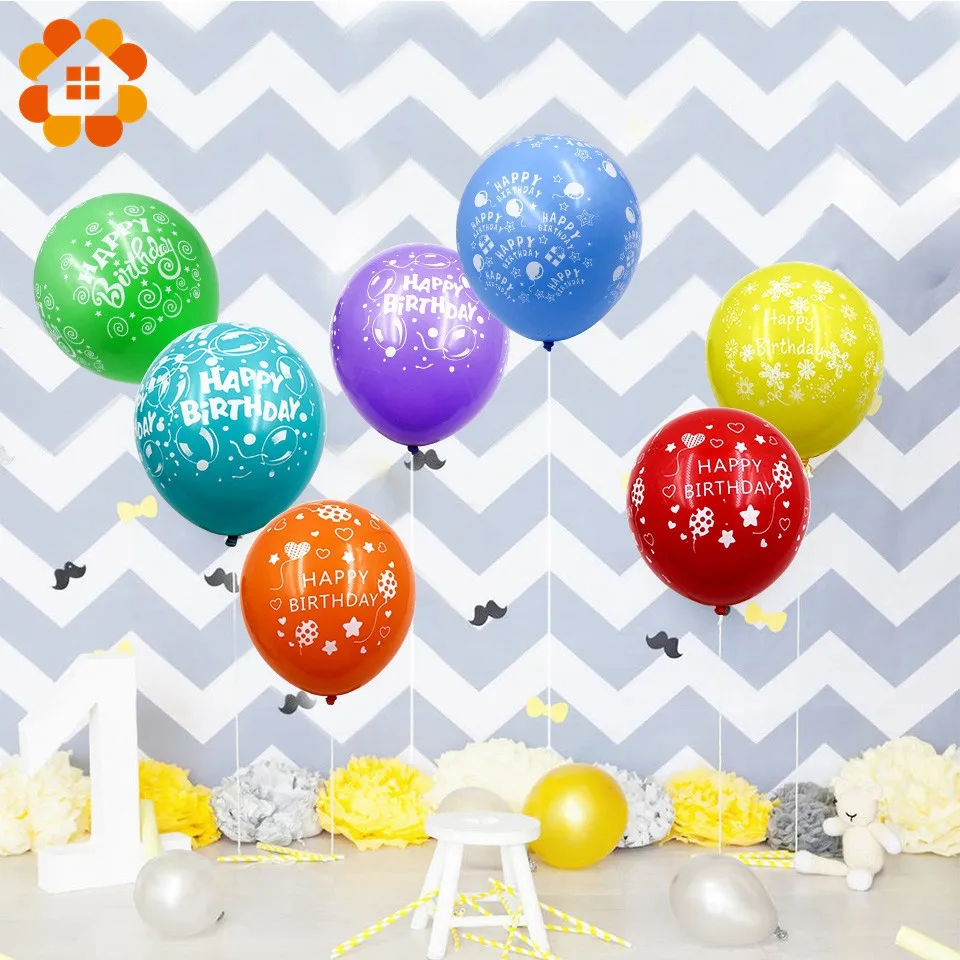 

20pcs/lot Colorful Happy Birthday Balloons Decoration High Quality Latex Balloon For Kids Adults Birthday Party Decor Supplies