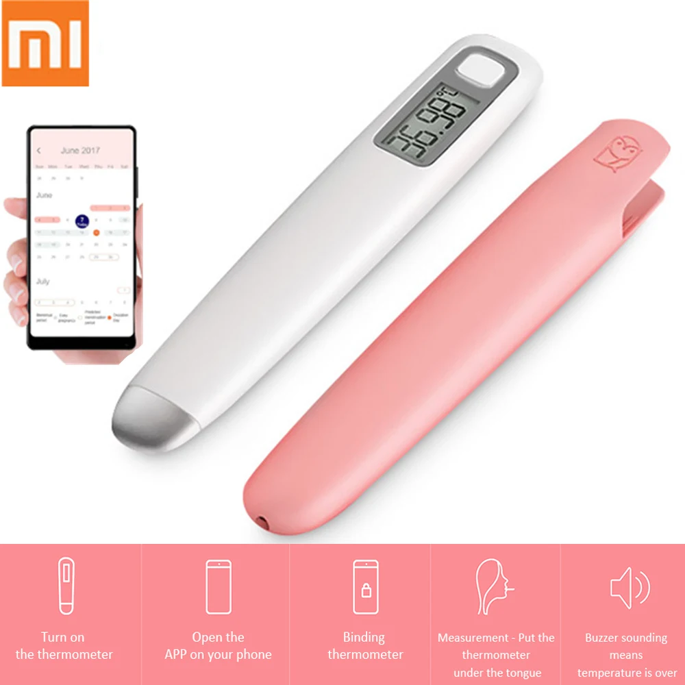 

Xiaomi Youpin Miaomiaoce Practical Female Basic Smart Thermometer Accrate Measurement APP Monitor Pregnant Temperature Testing