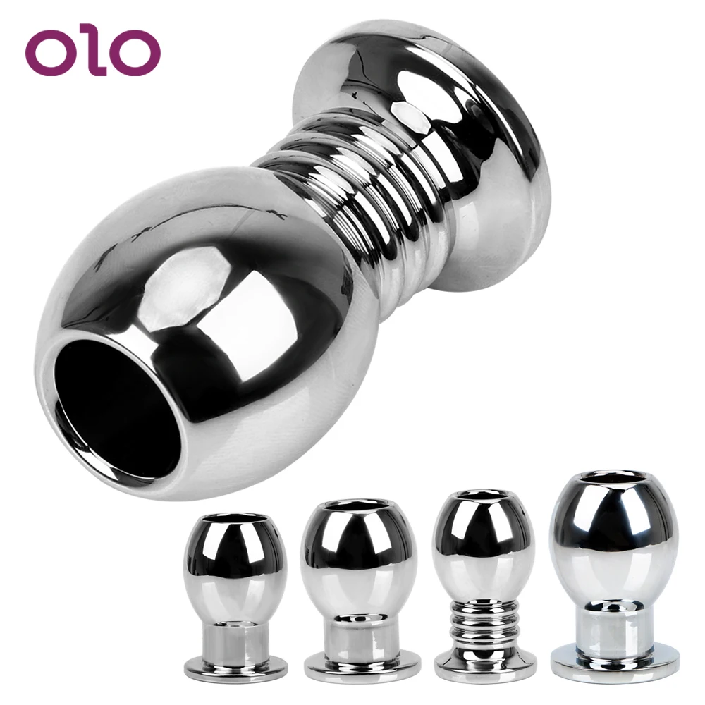 OLO Hollow Anal Plug Dilator Metal Peep Vaginal Sex Toys For Woman Men Gay Douche Enema Butt Prostata Massager | Красота и здоровье