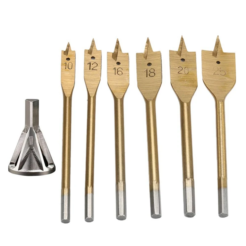 

Deburring External Chamfer Tool Remove Burr Tool Fit Size 8-32 Bolts,6Pcs Spade Paddle Flat Drill Bit Wood Boring Drill Bit Se