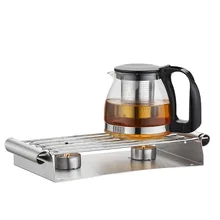 Полые нержавеющей стали с длинной изоляцией чай Теплый чай кофе плита свечной обогреватель теплее холдинг печи/чайник база ночной Светильник