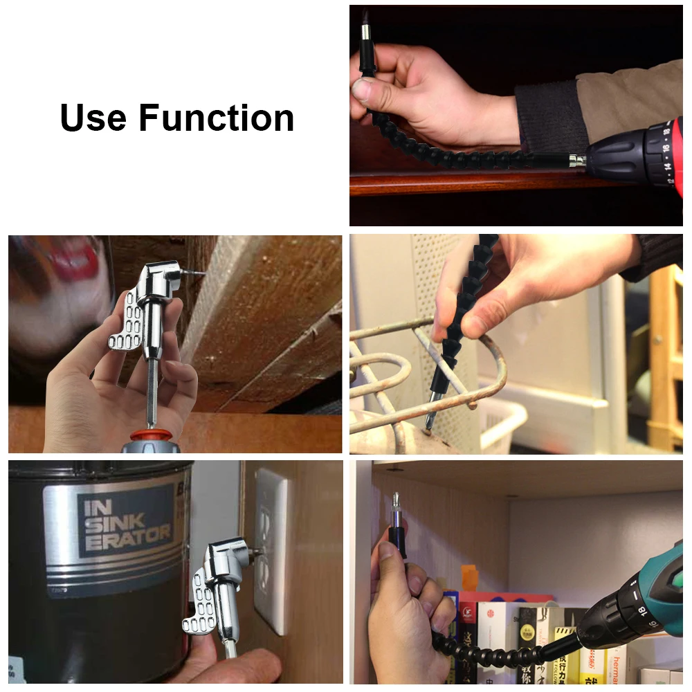 JelBo Flexible Shaft Bits Extention Screwdriver Bit Holder Wrench Socket Holder Adapter Connect Link Tools Indexable Drill Bit