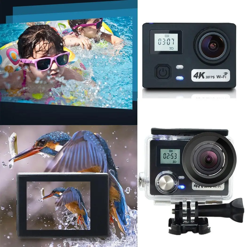 Экшн камера 4K WiFi подводный водонепроницаемый Повседневный JPG 24 M/20 M/16 M/12 M/8 M/5 M