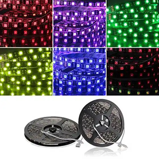 RGB Лента светодиодная водонепроницаемая 5 м 5050 SMD 300|Светодиодные лампы и трубки| |
