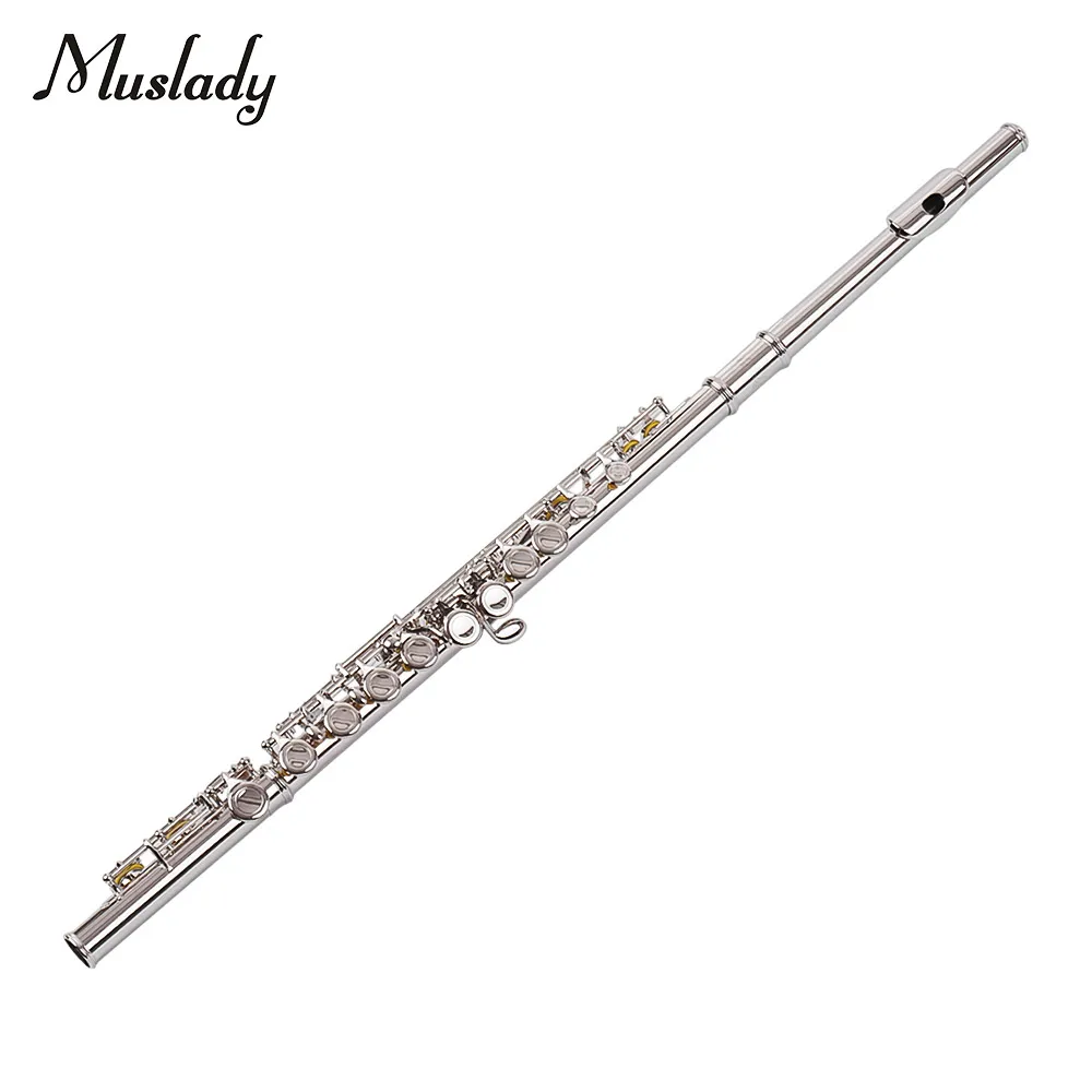 

Muslady 16 Holes Closed Hole Flute C Key Flutes Cupronickel Woodwind Instrument with Cleaning Cloth Rod Gloves Screwdriver